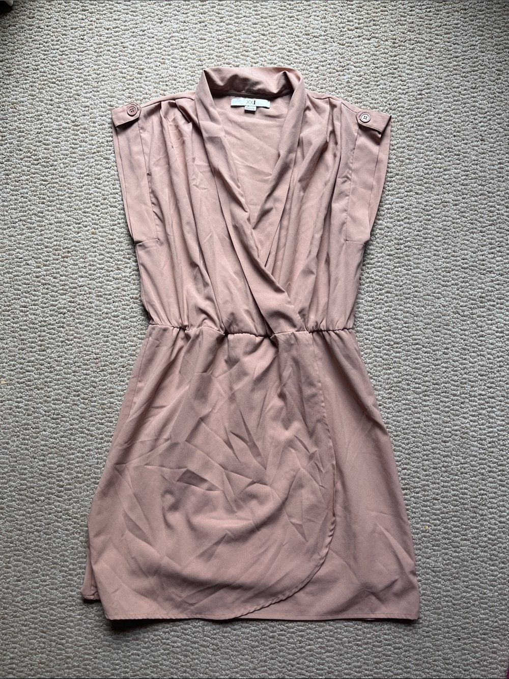 Forever 21 Dusty Rose Wrap-Style Mini Dress